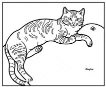 Cat on a cushion by théophile alexandre steinlen