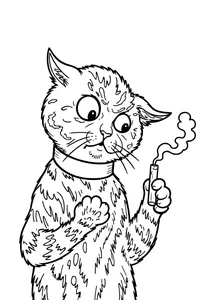 Cat with a cigar