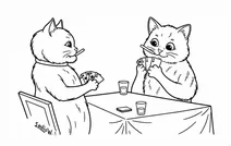 Cats playing poker