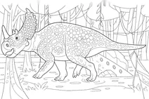 Centrosaurus in the forest