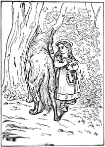 Червона шапочка — казки матінки гуски (уелш, 1901)