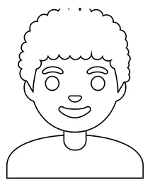 Чоловіче кучеряве волосся emoji