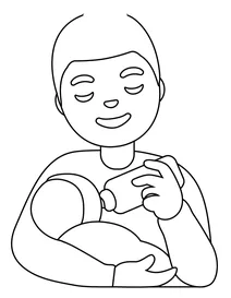 Чоловік годує дитину emoji