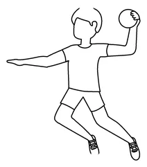 Чоловік грає в гандбол emoji