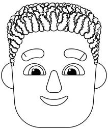 Чоловік кучеряве волосся emoji