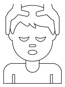 Чоловік отримує масаж emoji