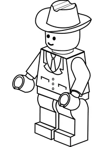 Чоловік у ковбойському капелюсі з серії lego city
