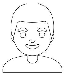 Чоловік з білим волоссям емодзі