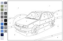 Citroën saxo — розфарбуй за номерами