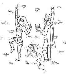 Costume party dance