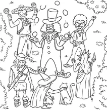 Costume party in the park
