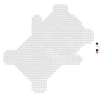Cute pixel panda color by number