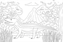 Cynognathus in prehistoric forest
