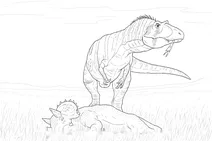 Daspletosaurus with prey