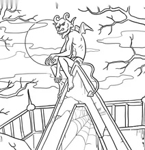 Demon on the haunted rooftop