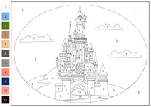Діснейленд — розфарбовування за номерами
