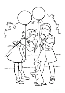 Children with ice cream