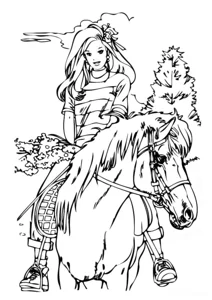A girl on a horse