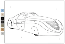 Duesenberg coupe simone midnight ghost — розфарбуй за номерами