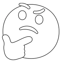 Emoji «думай обличчя».
