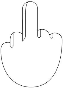 Emoji середнього пальця