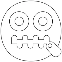 Emoji з обличчям із застібкою-ротом