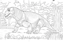 Estemmenosuchus uralensis in forest