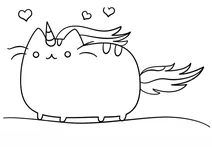Фантастична істота кото-одноріг у кавай-стилі