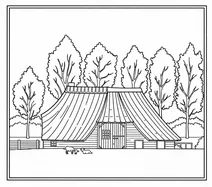 Farmhouse with thatched roof (1919) by julie de graag