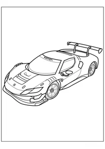 Розмальовка «”Феррарі 296 GT3″»: роздрукувати, завантажити