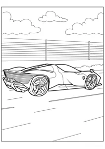 Розмальовка «”Феррарі Daytona SP3″»: роздрукувати, завантажити