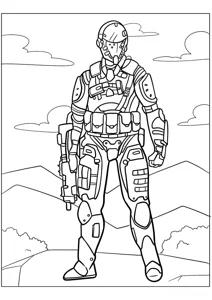 Futuristic soldier
