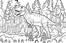 Giganotosaurus in a forest
