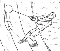 Hammer throw athlete