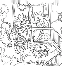 Haunted house man-eating plants