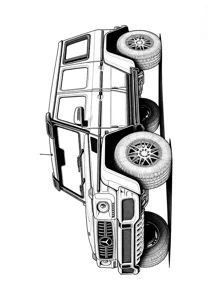 Розмальовка «”Гелендваген G63 AMG”»: роздрукувати, завантажити