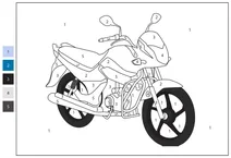 Hero honda splendor — розфарбуй за номерами