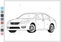 Honda accord — розфарбуй за номерами