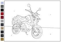 Honda grom — розфарбуй за номерами