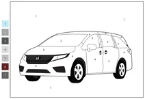 Honda odyssey — розфарбуй за номерами