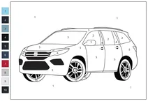Honda pilot — розфарбуй за номерами