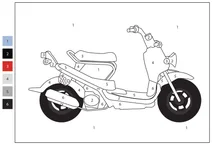 Honda ruckus — розфарбуй за номерами