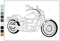 Honda shadow — розфарбуй за номерами