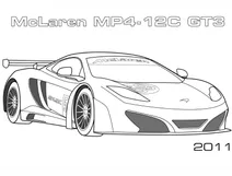 Гоночне авто 2011 mclaren mp4 12c gt3