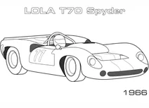 Гоночний автомобіль1966 lola t70 spyder