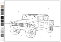 Hummer h1 — розфарбуй за номерами