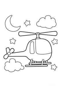 A rotorcraft in the sky
