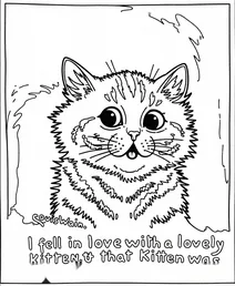 I fell in love with a lovely kitten. & that kitten was myself