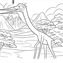 Infernodrakon hastacollis in prehistoric landscape