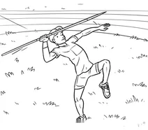 Javelin throw athlete